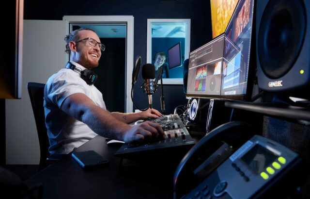 Digby Hogan at his editing desk