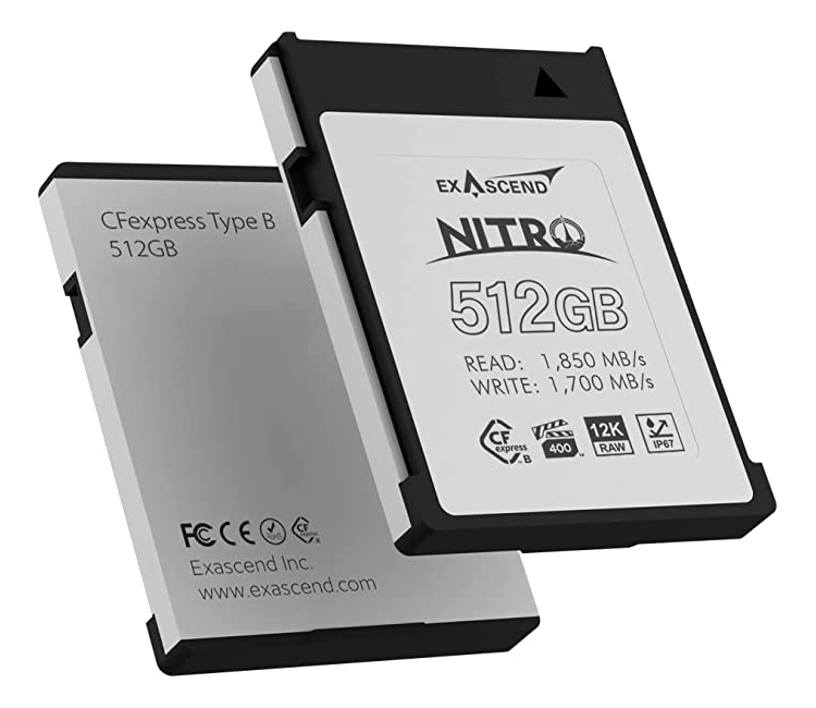 Exascend Nitro CFexpress Type B Cards Released – 12K RAW