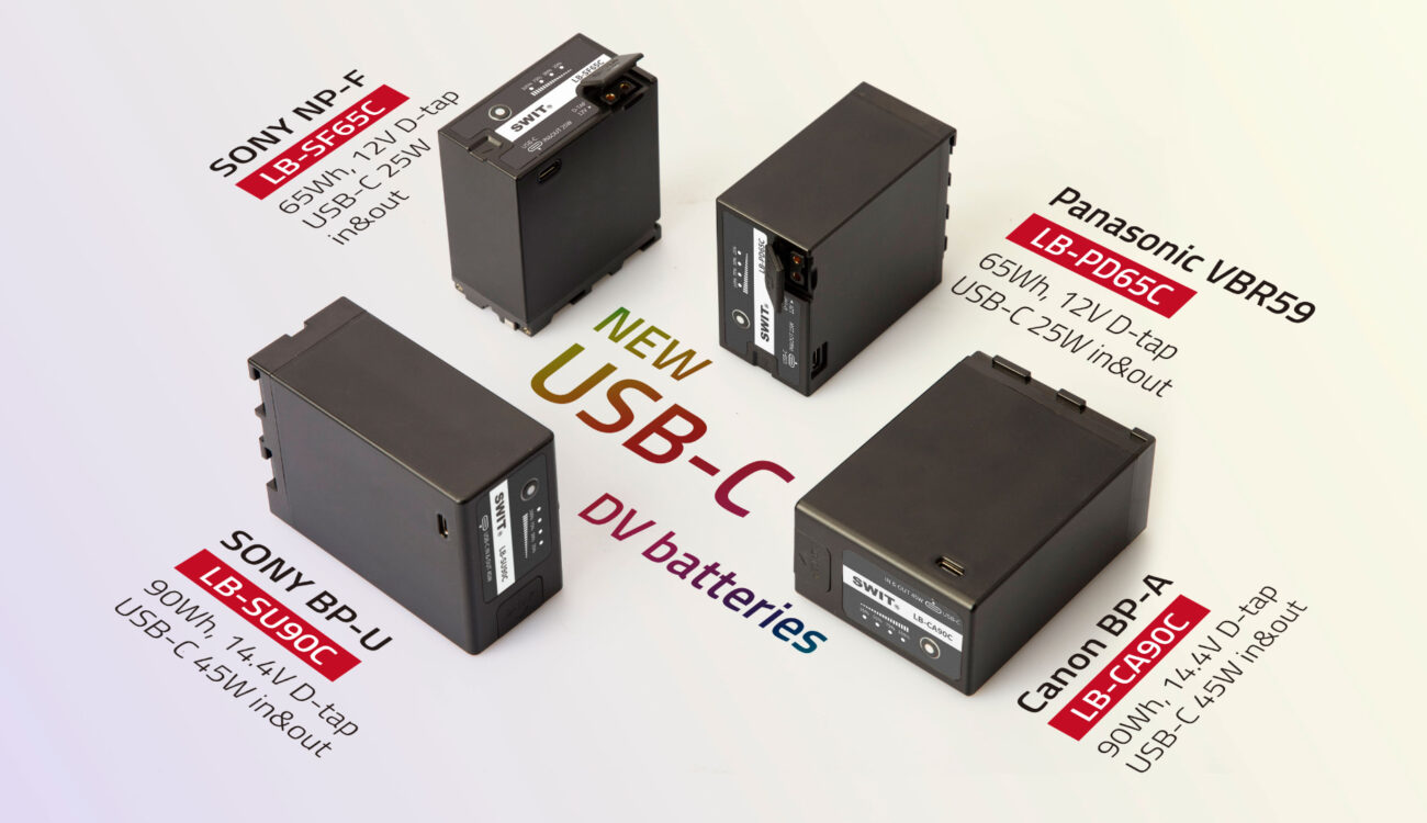 Presentan las baterías SWIT USB-C de la serie DV