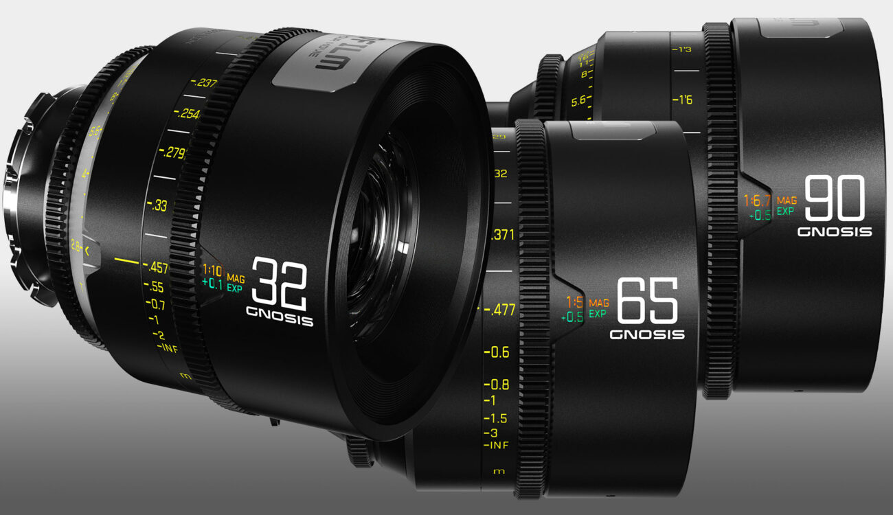 DZOFILMがGnosis 32mm、65mm、90mm VV T2.8 マクロシネレンズを発売