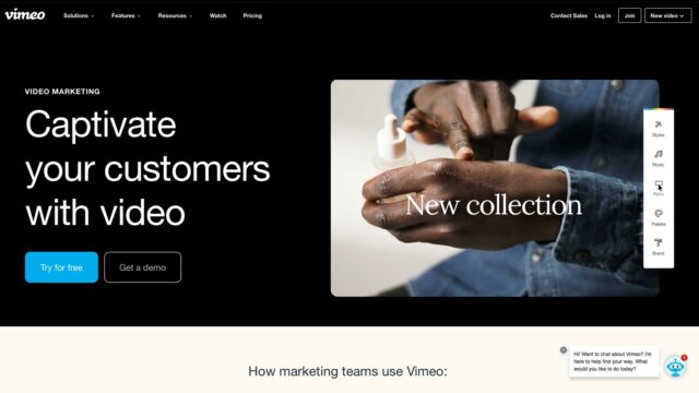 Vimeo's Current Homepage