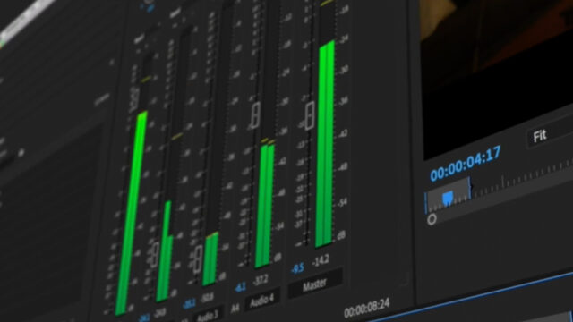 Premiere Pro audio meters