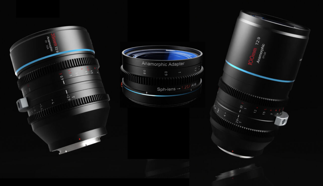 SIRUI 35mm and 100mm T2.9 Announced – 1.6x Full-Frame Anamorphic & 1.25x Adapter