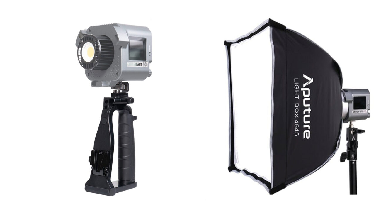 Aputure amaran COB 60 Accessories Announced - Light Box 45x45 and Handle Bracket