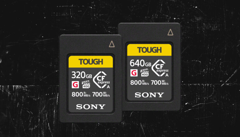Sony 320GB and 640GB CFexpress Type A TOUGH Cards Introduced