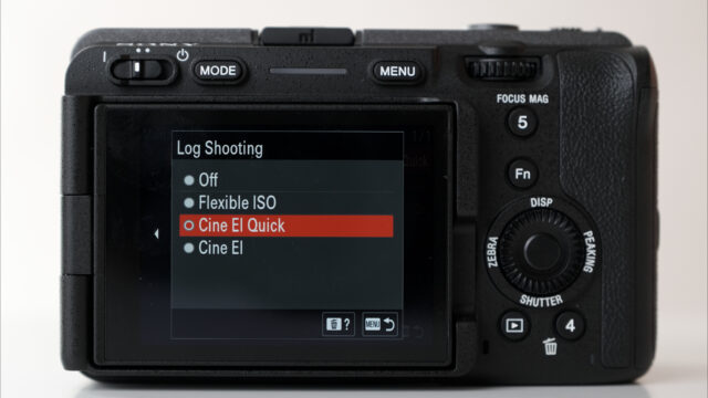 Sony FX30 Log Shooting Options