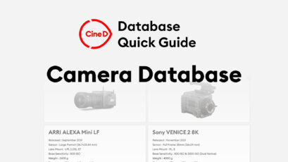 CineD Camera Database – Quick Guide Video