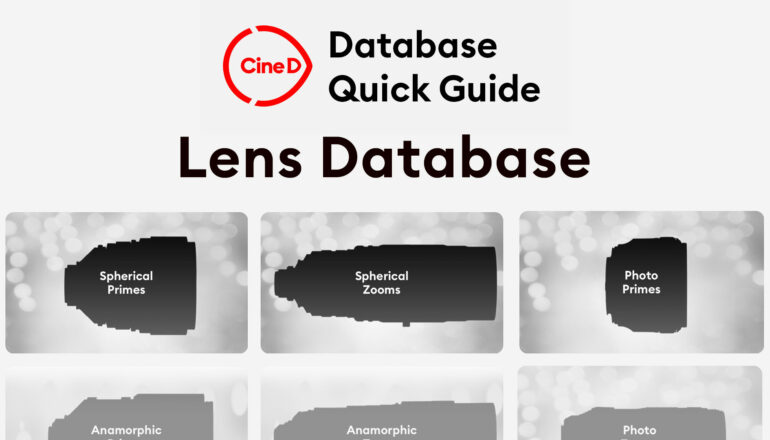 CineD Lens Database - Quick Guide Video