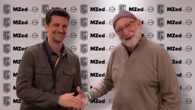 Nino Leitner, AAC, Co-CEO of CineD and MZed, with Stephen Lighthill, ASC, President of the ASC