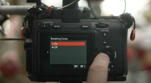 Focus breathing compensation is not available on many Sony cameras. Image credit: Philip Bloom