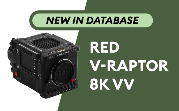 RED V-RAPTOR 8K VV - Newly Added to Camera Database