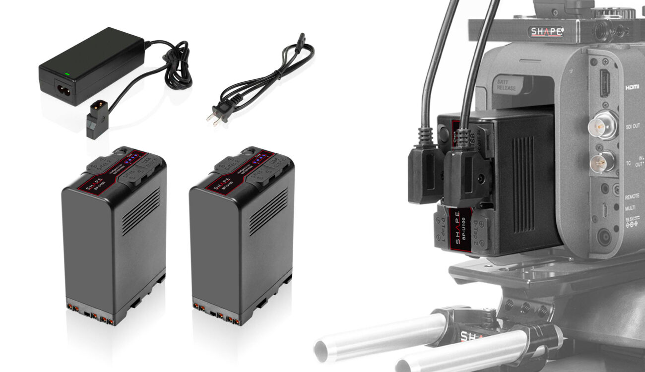 SHAPE BP-U100 Battery Kit with Travel Charger Released – For Sony FX6, FX9, and More