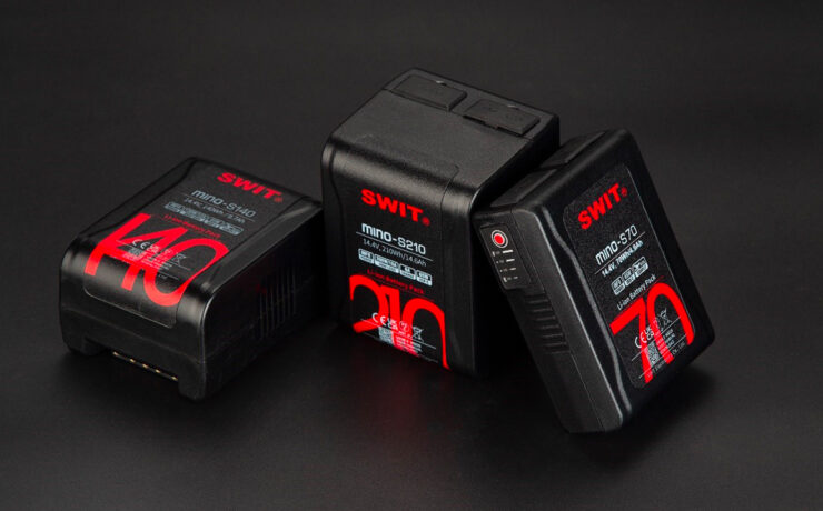 Presentan las SWIT MINO-S70 y MINO-S210 - Baterías diminutas de 70Wh y 210Wh con montura V-mount