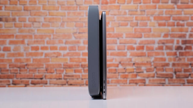 Same size as a 16-inch MacBook Pro, just thicker