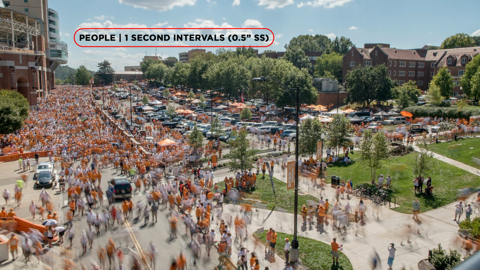 Crowds of people are moving fast - you want to keep that timelapse interval short. Image source: Drew Geraci / MZed