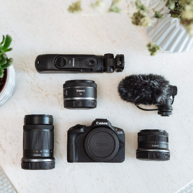 Canon EOS R50 and content creation accessories
