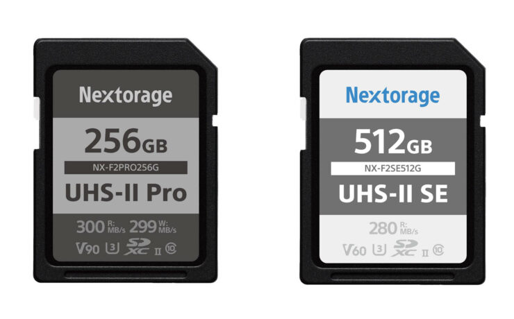 NextorageがNX-F2PRO および NX-F2SE SDXC UHS-II カードシリーズを発表