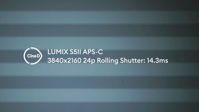 Rolling shutter in APS-C mode: 14.3ms
