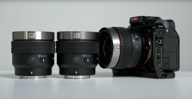 Samyang V-AF 24, 35 and 75mm T1.9 E-mount lenses