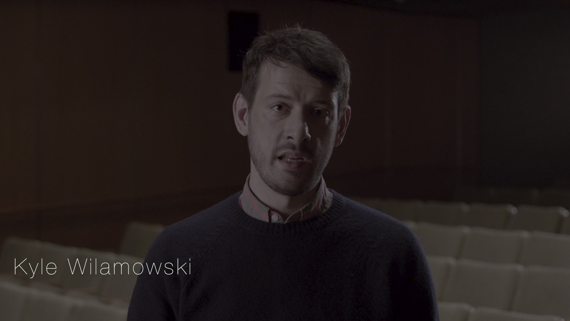 The portrait of the course teacher - Kyle Wilamowski - screenshot from the Fundamentals of Directing