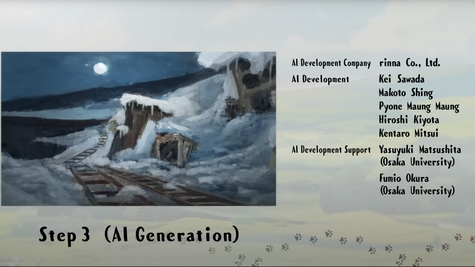 In the illustration from credits we see "Step 3 - AI Generation"