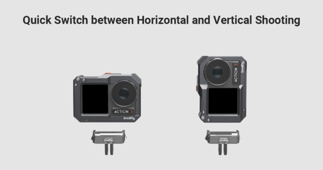 SmallRig's camera cage for DJI Osmo Action 3 supports the original magnetic QR adapter