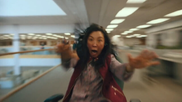 The Oscars 2023 winners: a film still from "Everything Everywhere All at Once", featuring Michelle Yeoh
