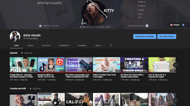 how to start a YouTube channel - an example of a good layout