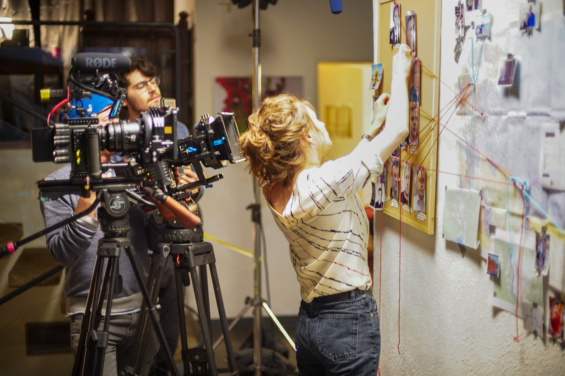 Making of the Navalny Documentary - setting up the suspect board, behind the scenes.