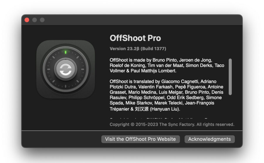 OffShoot comes in a standard and a Pro version