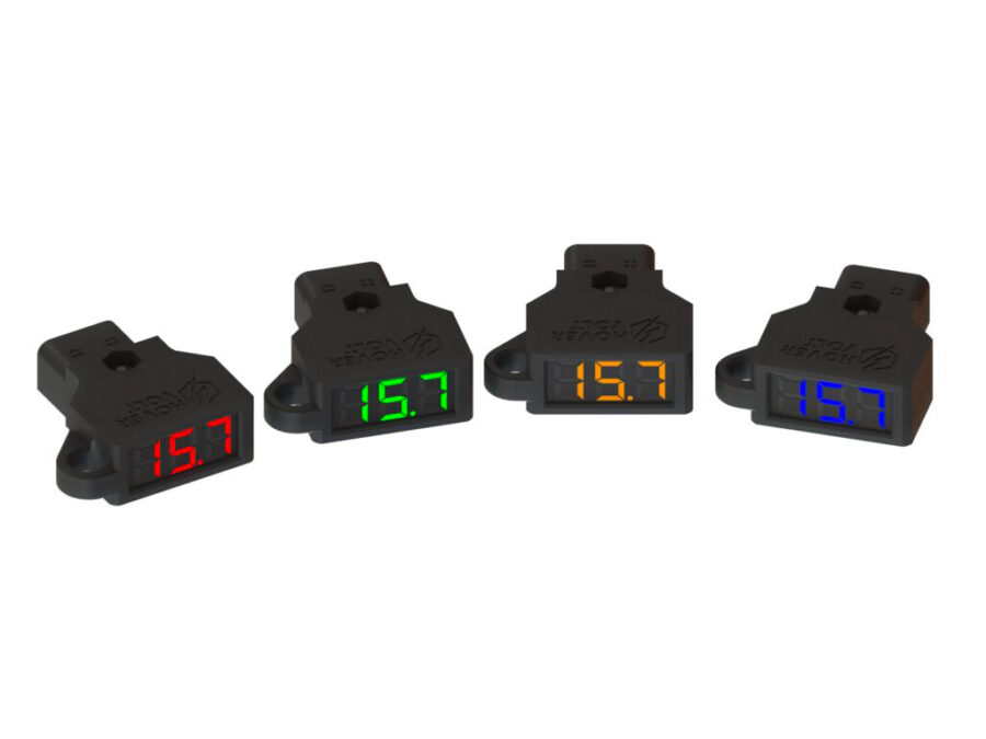 Hovervolt D-Tap Voltmeters display color options