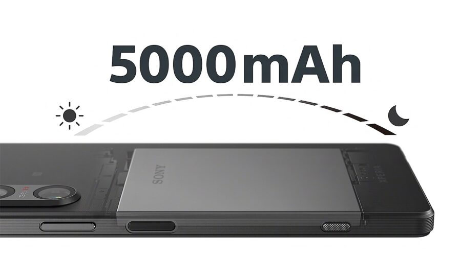 5000 mAh battery on Sony Xperia 1 V
