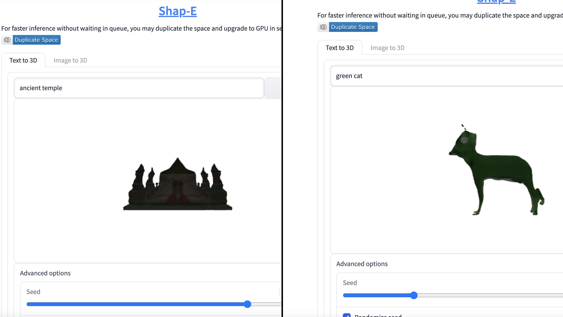 AI launches for animators - text to 3D models examples