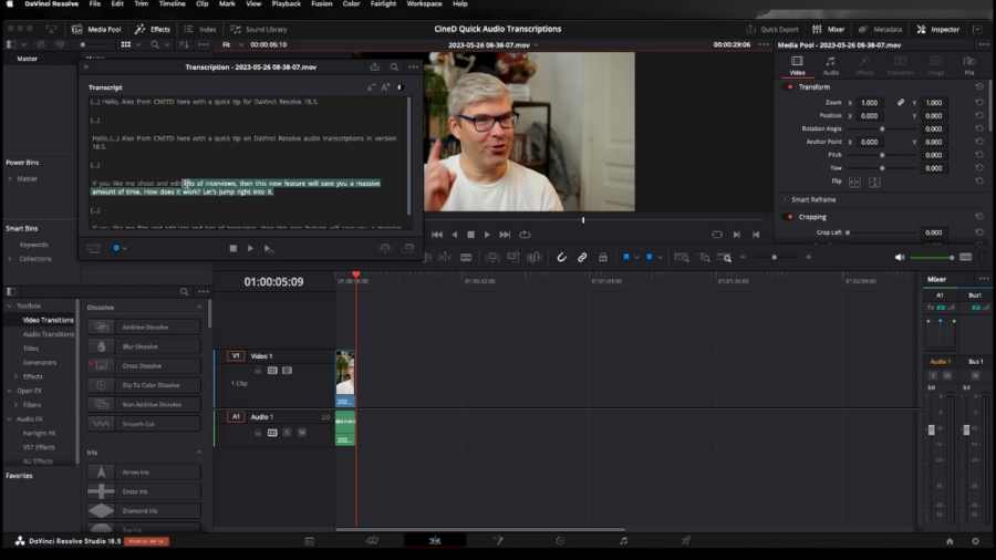 DaVinci Resolve Quick Tip: Audio Transcriptions