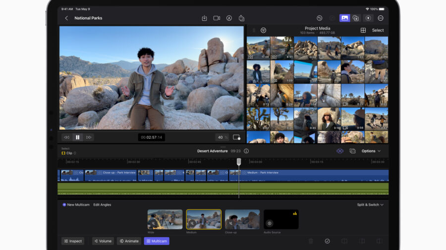 Apple's Final Cut Pro iPad version with multicam video editing