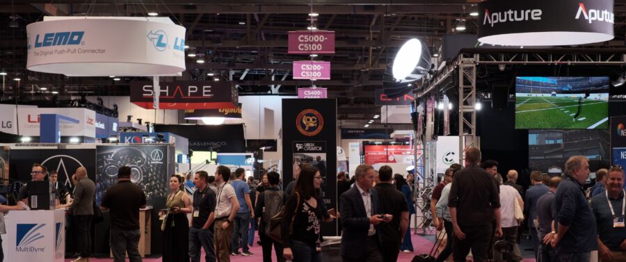 A nightmare for wireless interference: the NAB show floor. Image credit: CineD