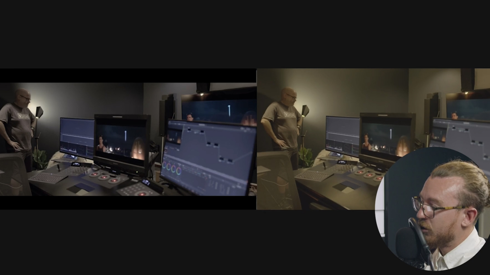 quick tips for creating a cinematic look in Premiere Pro - comparing before and after