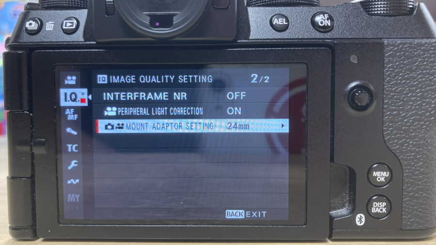 FUJIFILM X-S20 image stabilizer configuration