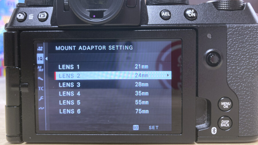 FUJIFILM X-S20 image stabilizer configuration