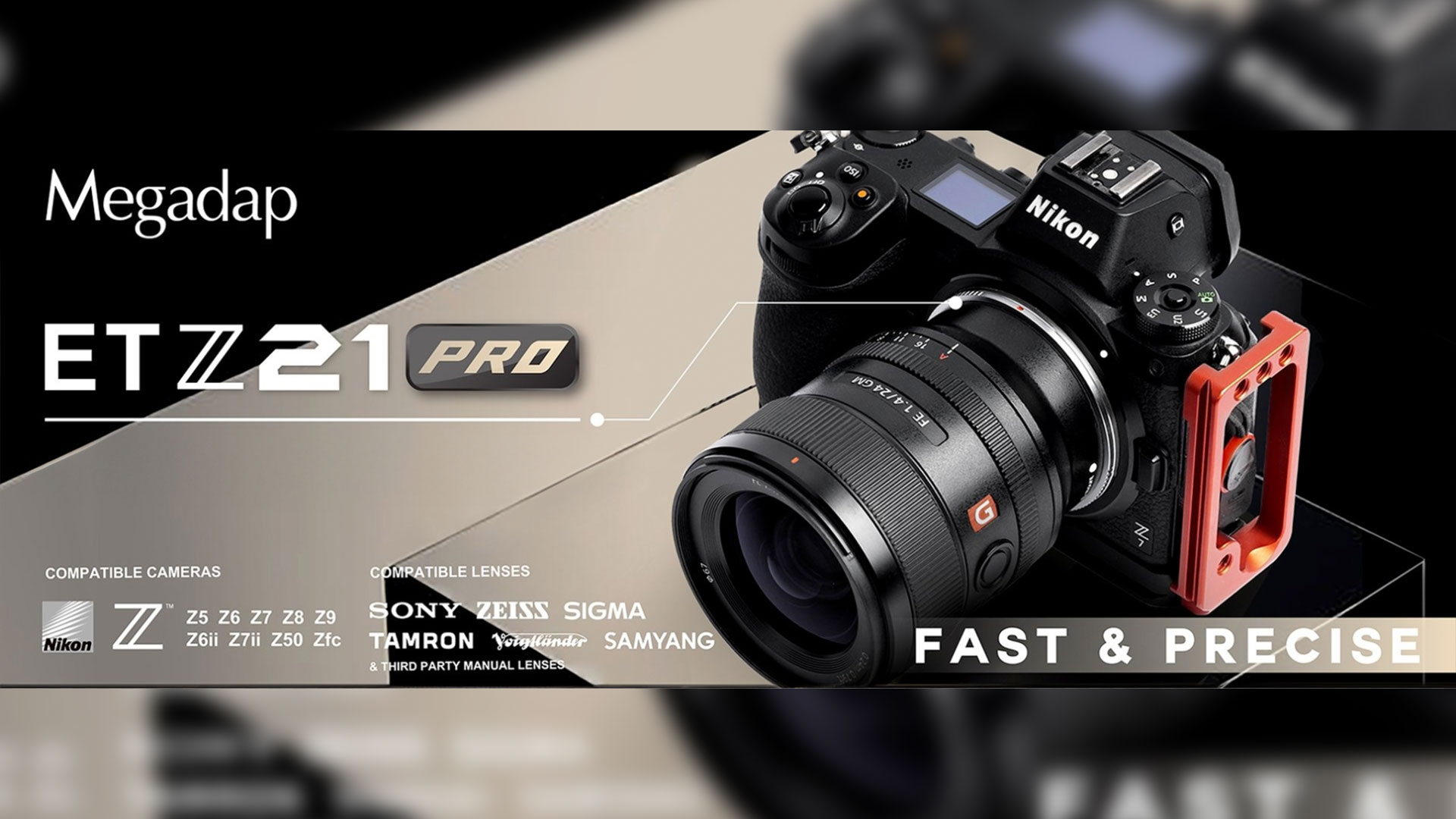 Megadap ETZ21 Pro Sony E to Nikon Z 3rd Generation Autofocus Lens
