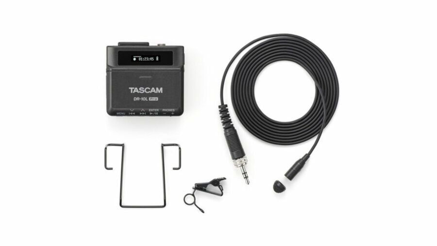 TASCAM DR-10L Pro with lavalier microphone