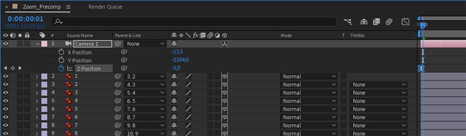 how to make a zoom-out video with AI - animating camera position in AE