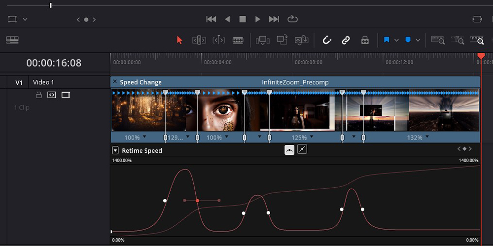 how to make a zoom-out video with AI - a speedramp in Davinci