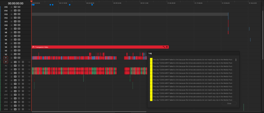 Conforming a poorly prepared timeline