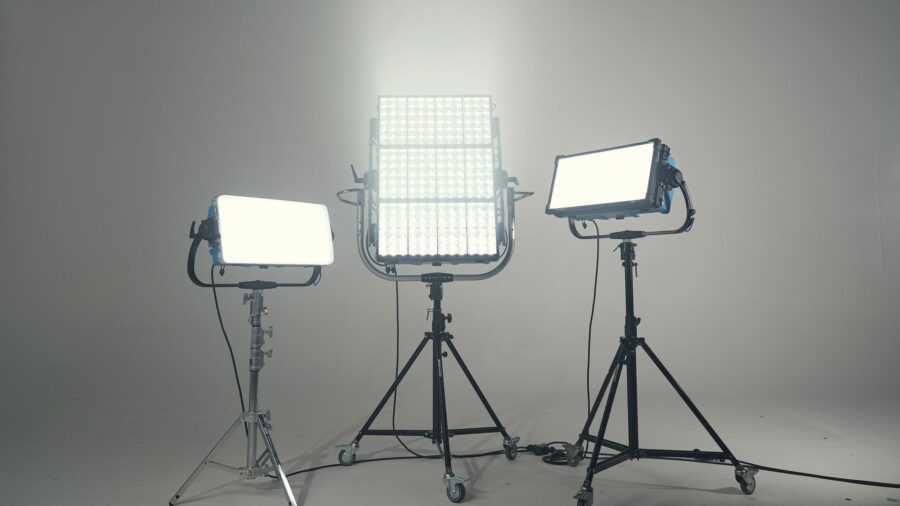 The ARRI SkyPanel X can be stacked together