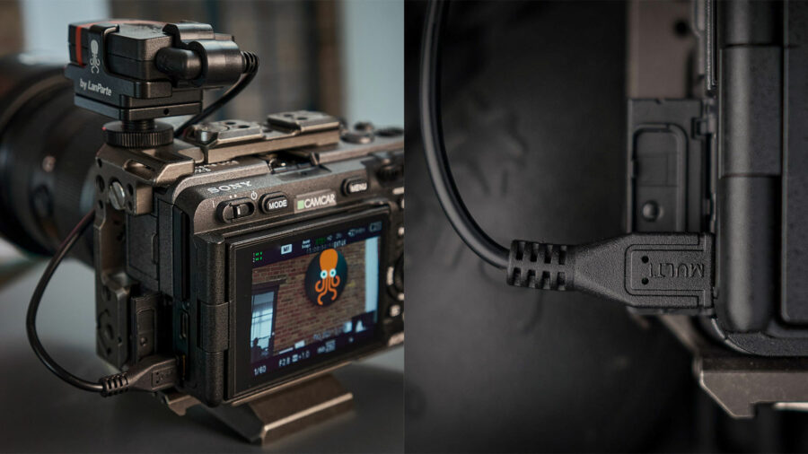 Tentacle Sync SYNC E connected to the Sony FX3/FX30