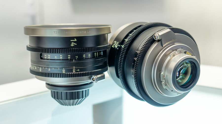 The XEEN Meister 14mm T2.6 and 24mm T1.3 are available in Canon EF, Sony E, or PL mount