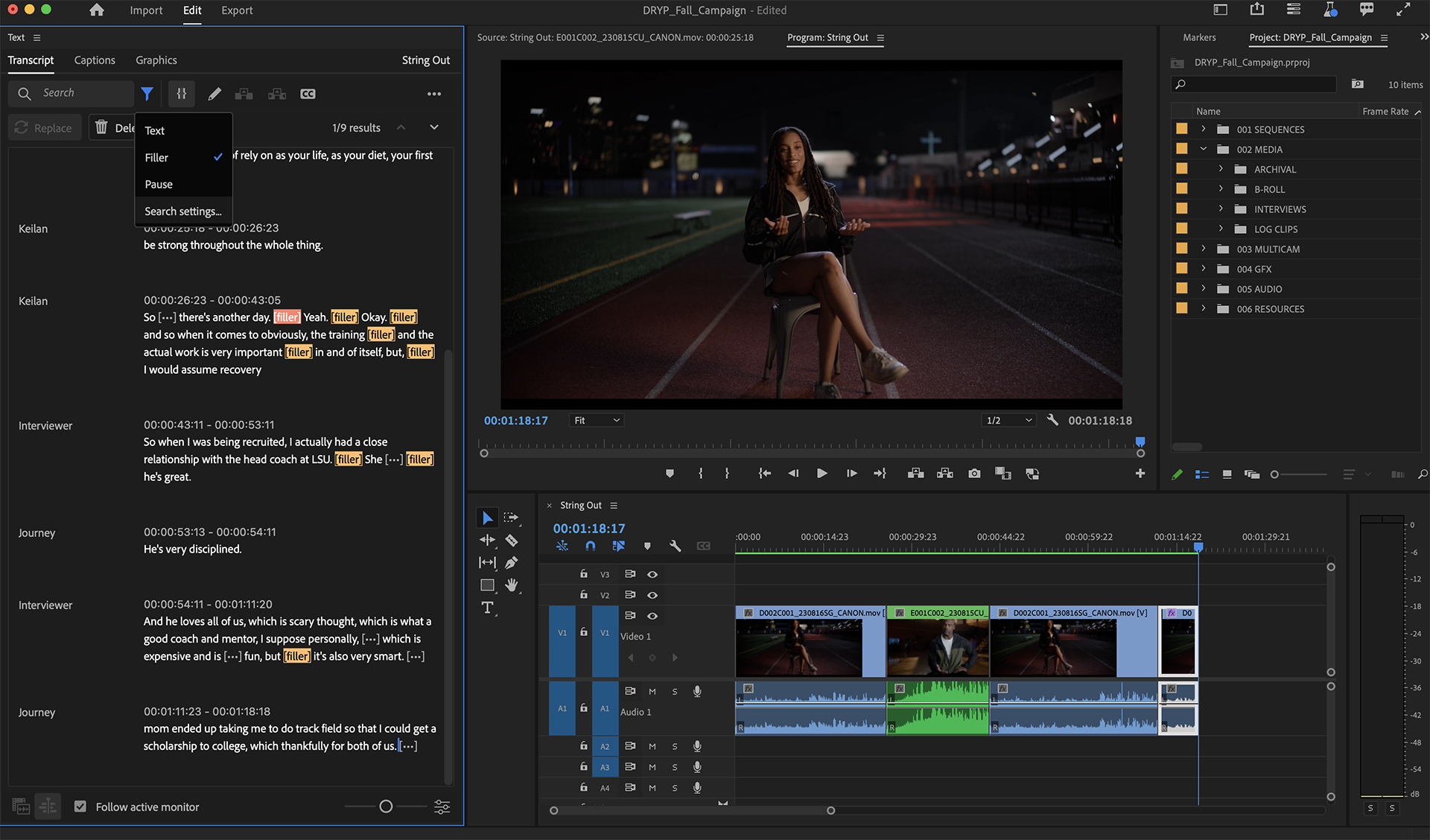 Adobe's updates for filmmakers - Text-based editing enhanced