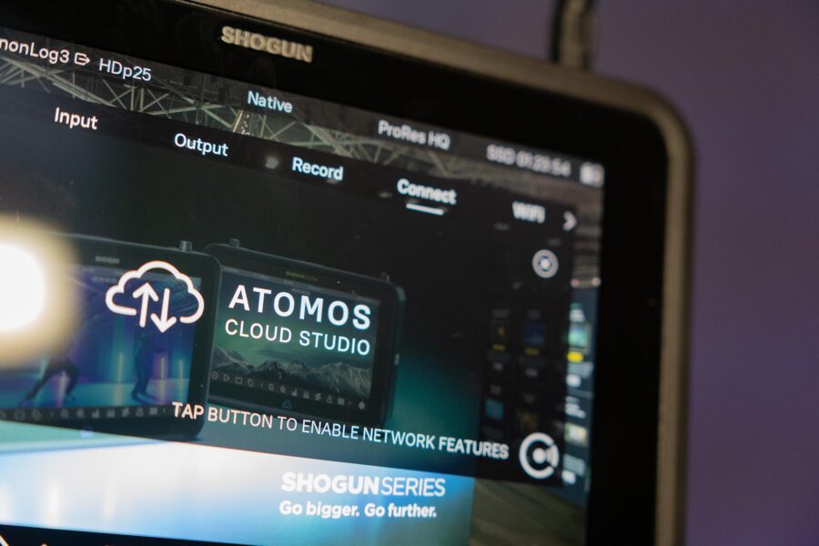 Atomos Cloud Studio screen on Shogun