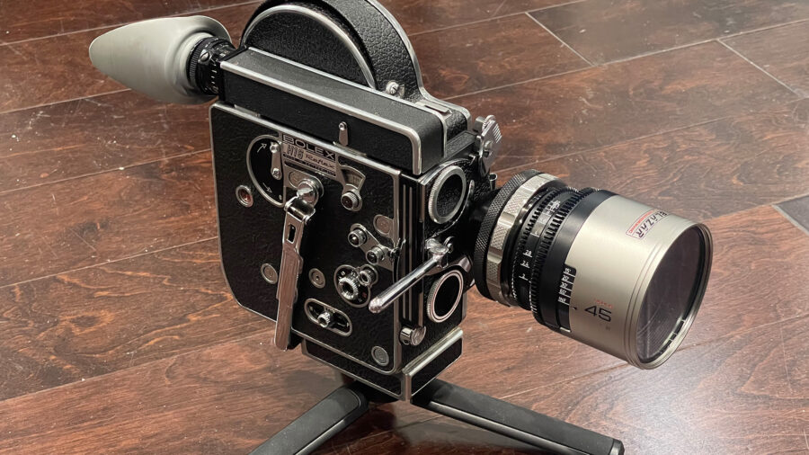 The BLAZAR Remus 45mm T2 on a Bolex H16